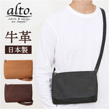 サコッシュバッグ メンズ レザー alto 通販 ショルダーバッグ サコッシュ 斜め掛け 牛革 おしゃれ シンプル 肩掛け ショルダー レザーバッグ スリム 本革 ミニショルダー バック