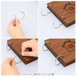 フォトアルバム 木製 通販 アルバム かわいい 写真 フォト 整理 おしゃれ アレンジ 手づくり DIY スクラップアルバム スクラップブック 木製カバー フォトブック 増やせる リングファイル