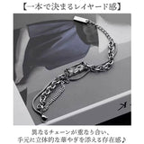 amelia アメリア ブレスレット チェーン 通販 レイヤードブレスレット チェーンブレスレット ビジュー レイヤード アクセサリー ジュエリー 高級感 カジュアル 大人 ユニセックス メンズ