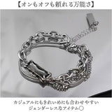 amelia アメリア ブレスレット チェーン 通販 レイヤードブレスレット チェーンブレスレット ビジュー レイヤード アクセサリー ジュエリー 高級感 カジュアル 大人 ユニセックス メンズ