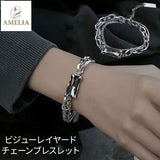 amelia アメリア ブレスレット チェーン 通販 レイヤードブレスレット チェーンブレスレット ビジュー レイヤード アクセサリー ジュエリー 高級感 カジュアル 大人 ユニセックス メンズ