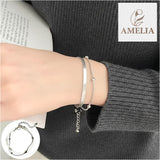 amelia アメリア ブレスレット チェーン 2連 通販 2連ブレスレット チェーンブレスレット 2連チェーンブレスレット レディース シンプル ジュエリー アクセサリー 普段使い フォーマル