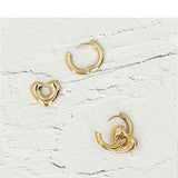 ピアス ハート 通販 フープピアス 中折れ フープ 両耳 ステンレス レディース アクセサリー ジュエリー 2way キャッチレス 大人 女性 贈り物 ギフト シンプル 可愛い かわいい おしゃれ