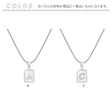 イニシャル シェル ネックレス 通販 ペンダント イニシャルネックレス プレートネックレス アルファベット チャーム スネークチェーン レディース 重ね付け ステンレス つけっぱなし