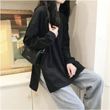 tシャツ 長袖 レディース クルーネック 通販 シャツ Tシャツ ロンT ロングTシャツ トップス カットソー 無地 シンプル おしゃれ かわいい ゆったり 長め サイドスリット 通勤 通学