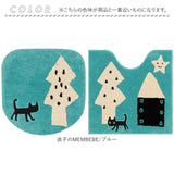 トイレマット 2点セット 通販 トイレカバー トイレフタカバー 洗える トイレ蓋カバー トイレ用マット 60×60 アツコマタノ atsuko matano おしゃれ 可愛い ねこ ネコ 猫グッズ