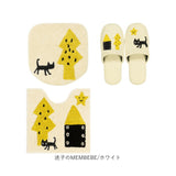 トイレマット 3点セット 通販 トイレカバー トイレフタカバー 洗える トイレ蓋カバー トイレ用マット 60×60 スリッパ トイレスリッパ アツコマタノ atsuko matano おしゃれ 可愛い