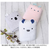 carari zooie バスタオル 3枚セット 通販 カラリ ズーイ 大判 速乾 タオル 吸水タオル 3枚組 かわいい ふわふわ 子供 子ども キャラクター どうぶつ アニマル 保育園 幼稚園 プール