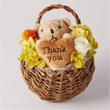 プリザーブドフラワー かわいい 通販 スマイルベア フラワーアレンジメント プリザードフラワー フラワーギフト お花 花 くま 熊 フラワー 造花 お返し ギフト thank you お礼 ギフト