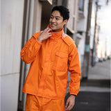 Makku マック レインスーツ AS-5050 通販 レインコート 雨具 レインウェア レインウエア 雨合羽 合羽 カッパ レインパンツ レインジャケット 上下 セット 無地 シンプル メンズ