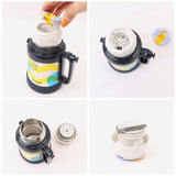 ピーコック Peacock 水筒 通販 ASK-W40 2WAYボトル ストローマグ 400ml コップ付き 360ml 子供 子供用 子ども キッズ 男の子 女の子 保温 保冷 軽量 魔法瓶 幼稚園 保育園 赤ちゃん