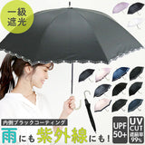日傘 晴雨兼用 長傘 通販 晴雨兼用傘 レディース おしゃれ シンプル 大人 かわいい 遮光 UVカット 99%以上 UPF50+ 一級遮光 99.99%以上 雨晴兼用 47cm 手開き ブラックコーティング 通勤