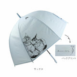 ビニール傘 65cm 通販 ドーム型 傘 長傘 雨傘 かさ レディース 大きめ おしゃれ 手開き 大人 かわいい 猫 ねこ ネコ POE グラスファイバー骨 ドーム アンブレラ レディース雨傘