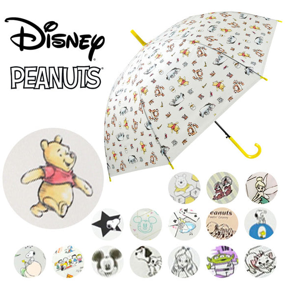 ビニール傘 オシャレ 通販 長傘 レディース 58cm ジャンプ傘 雨傘 かさ おしゃれ 大人 かわいい キャラクター 半透明 ワンタッチ ジャンプ 通学 通勤 POE グラスファイバー骨