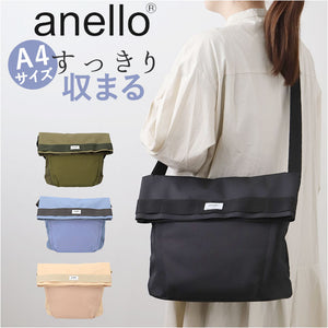 アネロ ショルダーバッグ anello ATS0922 通販 ショルダーバック 斜めがけ ななめがけ 斜め掛け 大容量 バッグ バック メッセンジャーバッグ レディース メンズ オリーブ 軽量 口折れ a4