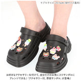厚底サンダル アクセサー付き 通販 サンダル シャワーサンダル 厚底 アクセサー かわいい サボサンダル クロックサンダル 脱ぎ履きしやすい お出掛け レジャー 海 カジュアル レディース
