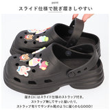 厚底サンダル アクセサー付き 通販 サンダル シャワーサンダル 厚底 アクセサー かわいい サボサンダル クロックサンダル 脱ぎ履きしやすい お出掛け レジャー 海 カジュアル レディース