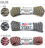 ★丈夫でカラフル！★ パラコード 550 アウトドア 定番 ロープ パラシュートコード 100フィート アトウッド・ロープ rope atwood 30m paracord