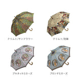 ジャンプ傘 レディース 通販 雨傘 長傘 58.5cm 約60cm ワンタッチ傘 レディース傘 傘 カサ かさ グラスファイバー 大人 名画 可愛い かわいい おしゃれ ギフト 婦人傘 母の日