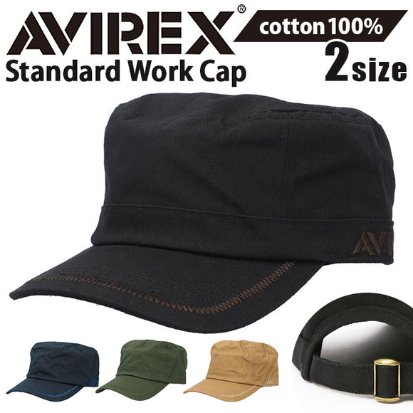 アヴィレックス ワークキャップ 通販 AVIREX 14916800 14308800 ワーク キャップ 帽子 メンズ ブランド アビレックス シンプル 無地 おしゃれ ロゴ 刺繍 ステッチ