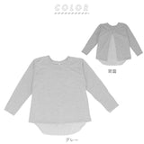 トップス レディース 通販 ロング丈 長袖シャツ おしゃれ プルオーバー 女性 大きめ フロントショートリア カジュアル 大人かわいい きれいめ 大学生 高校生 Sサイズ Mサイズ Lサイズ