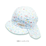 connect m ベビー 帽子 通販 ベビーバオバブ 赤ちゃん あかちゃん こども キャップ ぼうし ゴム付き あごゴム UVカット 日本製 つば 日よけ 首 綿 コットン 日除け 紫外線対策 洗える