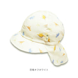 connect m ベビー 帽子 通販 ベビーバオバブ 赤ちゃん あかちゃん こども キャップ ぼうし ゴム付き あごゴム UVカット 日本製 つば 日よけ 首 綿 コットン 日除け 紫外線対策 洗える