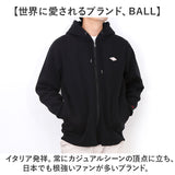 BALL パーカー ボール 64538 通販 フーディ プルオーバー フーディー プルオーバーパーカー 裏起毛 ワッペン付きフルジップパーカー メンズ ブランド 無地 ワンポイント ジップアップ