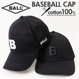 BALL キャップ ボール 63255 通販 帽子 ベースボールキャップ 野球帽 ロゴキャップ メンズ レディース MONOTONE BALL モノトーン ロゴ 刺繍 シンプル おしゃれ かわいい 綿100%