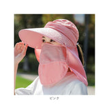 サンバイザー レディース 通販 キャップ 深め ネックカバー uvカット 夏用 おしゃれ ネックガード フェイスガード ボタン 帽子 つば広 日除け帽子 自転車 紫外線対策 日よけ帽子 スポーツ