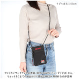 ベンデイビス ミニショルダー BEN DAVIS BDW-8263 通販 スマホポーチ ショルダーバッグ ミニバッグ MESH MINI BAG ポシェット カジュアル ブランド メンズ レディース おしゃれ 斜めがけ