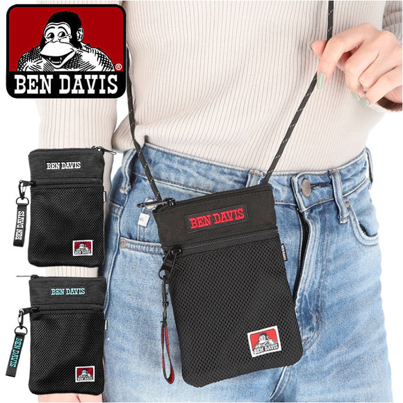 ベンデイビス ミニショルダー BEN DAVIS BDW-8263 通販 スマホポーチ ショルダーバッグ ミニバッグ MESH MINI BAG ポシェット カジュアル ブランド メンズ レディース おしゃれ 斜めがけ