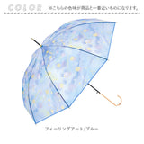 because ビニール傘 ビコーズ B-551214 通販 長傘 ジャンプ傘 傘 雨傘 かさ カサ ビニール ジャンプ 58cm 58センチ Feeling Art フィーリングアート レディース おしゃれ リボン 女性