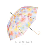 because ビニール傘 ビコーズ B-551214 通販 長傘 ジャンプ傘 傘 雨傘 かさ カサ ビニール ジャンプ 58cm 58センチ Feeling Art フィーリングアート レディース おしゃれ リボン 女性