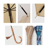 ビコーズ 傘 because 通販 雨傘 長傘 晴雨兼用 UVカット 日傘 58cm 58センチ 手開き バンブーハンドル かさ カサ おしゃれ 大人 かわいい シンプル 雨具 B-1348 レディース雨傘