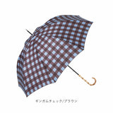 ビコーズ 傘 because 通販 雨傘 長傘 晴雨兼用 UVカット 日傘 58cm 58センチ 手開き バンブーハンドル かさ カサ おしゃれ 大人 かわいい シンプル 雨具 B-1348 レディース雨傘