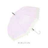 ビコーズ because 長傘 通販 ビニール傘 ジャンプ傘 長かさ 雨傘 かさ 傘 58cm 58センチ ワンタッチ グラスファイバー レディース 女性 おしゃれ かわいい デザイン 大人 女子 オシャレ