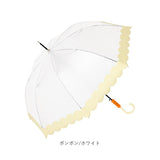 ビコーズ because 長傘 通販 ビニール傘 ジャンプ傘 長かさ 雨傘 かさ 傘 58cm 58センチ ワンタッチ グラスファイバー レディース 女性 おしゃれ かわいい デザイン 大人 女子 オシャレ