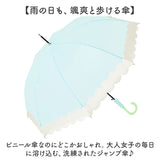 ビコーズ because 長傘 通販 ビニール傘 ジャンプ傘 長かさ 雨傘 かさ 傘 58cm 58センチ ワンタッチ グラスファイバー レディース 女性 おしゃれ かわいい デザイン 大人 女子 オシャレ