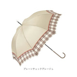 because 傘 ビコーズ 通販 晴雨兼用傘 長傘 カサ かさ レディース 晴雨兼用 雨傘 撥水 雨具 UVカット おしゃれ かわいい オシャレ 可愛い シンプル お洒落 上品 58cm 手開き 通勤 通学