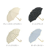 because ビコーズ 晴雨兼用 長傘 刺繍 通販 雨傘 日傘 晴雨兼用傘 傘 かさ カサ 婦人傘 紫外線遮蔽 UV対策 紫外線対策 涼しい 熱中症対策 上品 スズラン かわいい フェミニン 可愛い 通勤