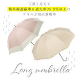 ビコーズ 傘 because 通販 日傘 遮光 長傘 晴雨兼用 雨傘 晴雨兼用傘 UVカット 手開き 50cm 50センチ 軽量 軽い かさ カサ おしゃれ 大人 かわいい シンプル 通勤 通学 女性 女の子