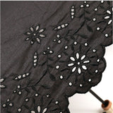 ビコーズ 日傘 折りたたみ 通販 because 傘 B-094380 折りたたみ傘 折り畳み傘 折り畳み おしゃれ UVカット 90%以上 手開き 手動 紫外線対策 カットワークレース 通勤 通学 かわいい 上品