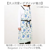 フレンズヒル エプロン レディース 通販 カフェエプロン 綿麻エプロン 前掛 前掛け まえかけ ポケット 保育士 ショート ショート丈 肩ひも 肩紐 Bergamot かわいい 可愛い 大人 家事