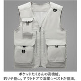 フィッシングベスト 登山 釣り ベスト 薄手 通販 ジレ ジャケット 釣りベスト カメラマンベスト ワークベスト チョッキ 作業着 ワーク服 作業服 ジップアップ ポケット ミリタリー 多機能