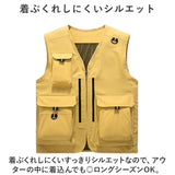 フィッシングベスト 登山 釣り ベスト 薄手 通販 ジレ ジャケット 釣りベスト カメラマンベスト ワークベスト チョッキ 作業着 ワーク服 作業服 ジップアップ ポケット ミリタリー 多機能