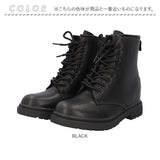ブーツ レディース 通販 ショートブーツ レースアップブーツ bullet jam バレットジャム BJ-16112 編み上げブーツ ブランド ブラック 黒 インヒール カジュアルシューズ おしゃれ