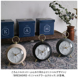 目覚まし時計 アナログ 通販 目覚まし 時計 めざまし時計 アラームクロック おしゃれ BRESKORD ブレスコード 置き時計 電池式 目覚し時計 置時計 イニシャル ミニ 卓上 ナチュラル