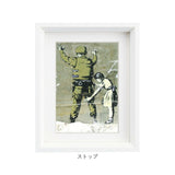 バンクシー アートフレーム S 通販 アートパネル アートボード アート フレーム 壁掛け 壁飾り Sサイズ 絵画 絵 額入り 額付き 卓上 インテリア おしゃれ 玄関 寝室 リビング 新築祝い