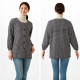 割烹着 暖かい 裏起毛 通販 かっぽう着 スモック 前開き 大人 エプロン レディース 長袖 袖付き あったか 秋 冬 秋冬 防寒 冬用 セルヴァン お尻 隠れる 保育士 大きいサイズ ゆったり